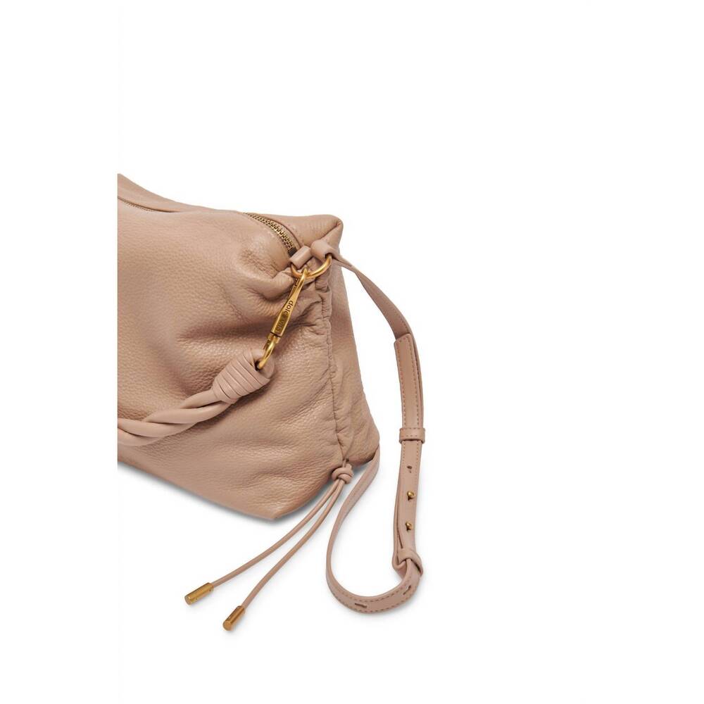 NEW DOLCE VITA women's preston crossbody shoulder bag with twist handle in beige - Picture 4 of 5